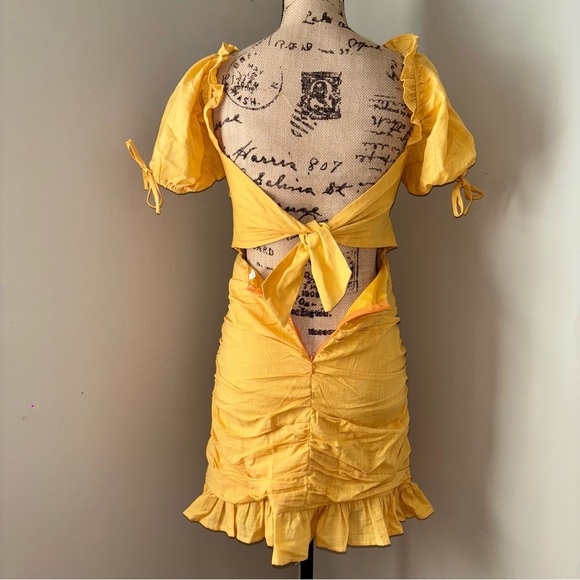 Yellow Ruffled Belle Dress - Picture 4 of 6